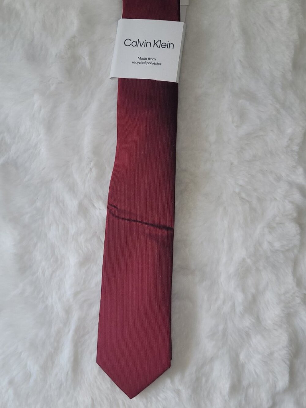 Calvin Klein Mens Unison Solid Tie Red ONE SIZE